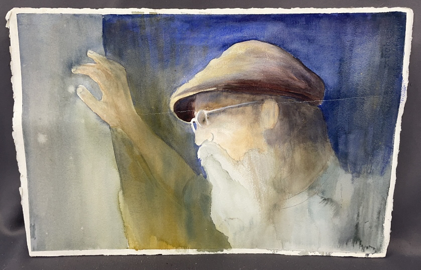 " Old Man Time " Mary Jo Limp Watercolor