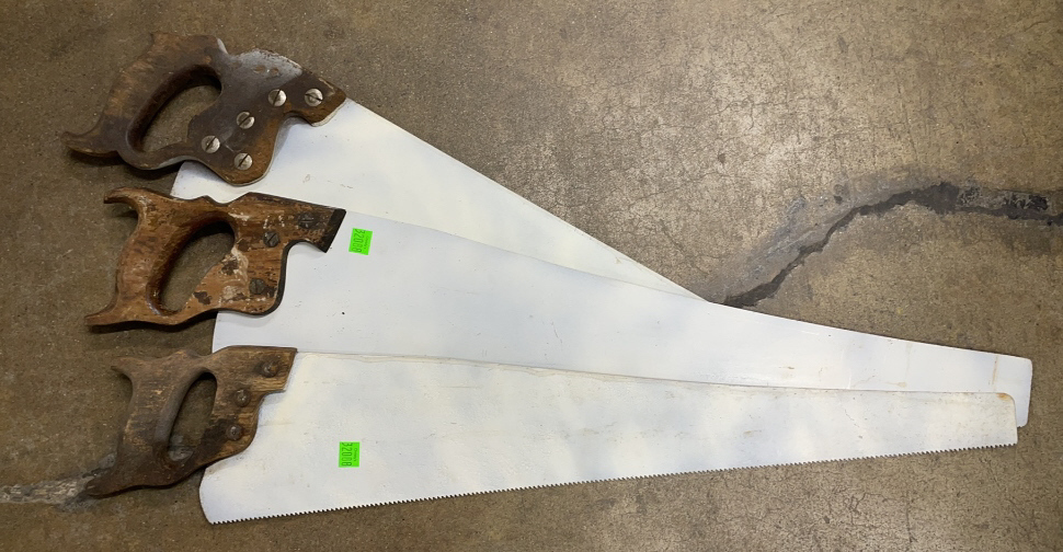 3 Hand Saws, 30" Of Longest