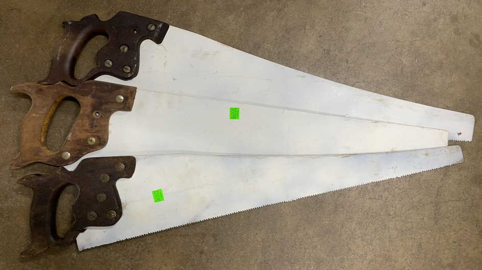 3 Hand Saws, 30" Of Longest