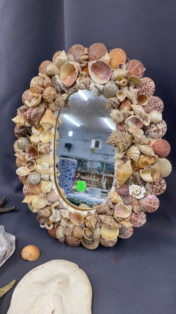 Shell Framed Wall Mirror, Seashells