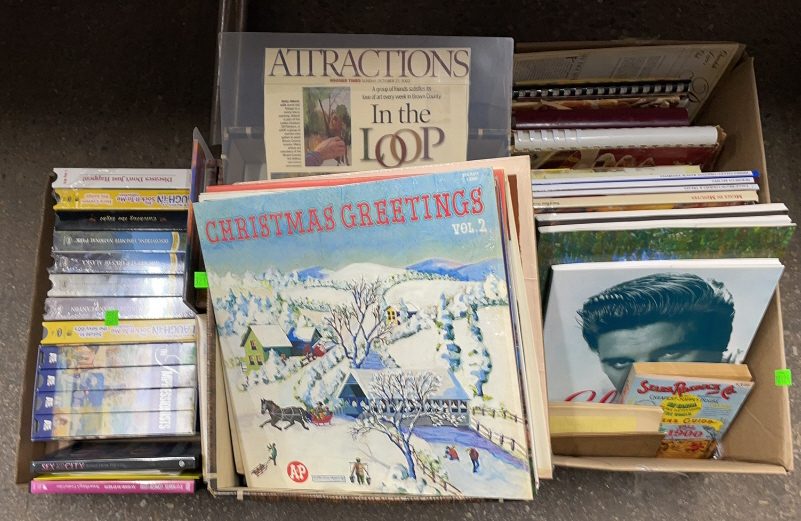 Books, Cookbooks, Christmas Records, Misc