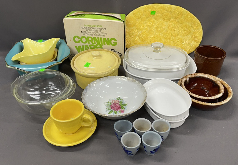 Corning Ware Dishes, Fiesta Ware, Hull, And Others