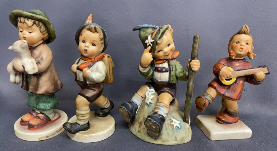4 Hummel Figurines, 5" Of Tallest