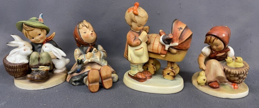4 Hummel Figurines, 5" Of Tallest