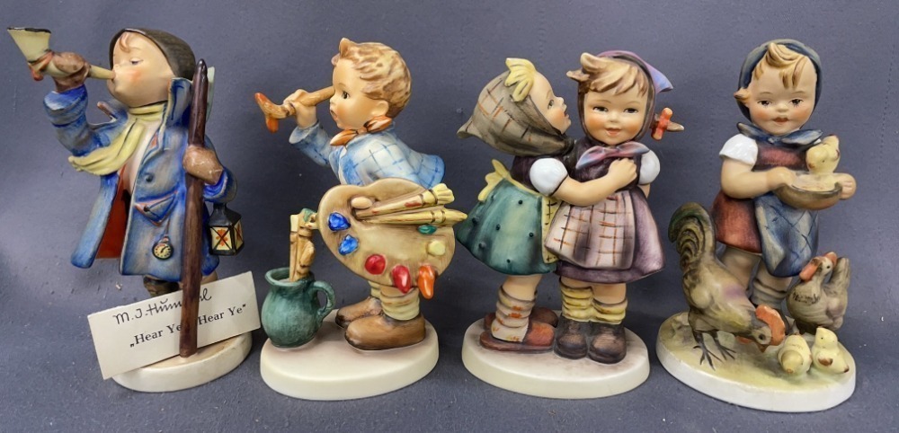 4 Hummel Figurines, 6" Of Tallest