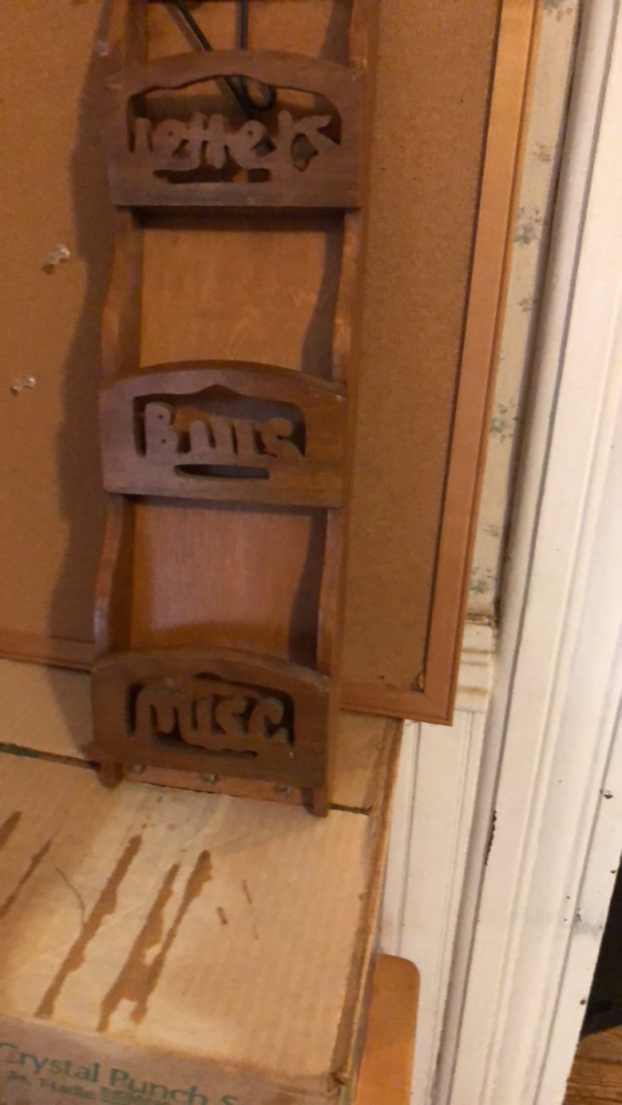 Letter holder and corkboard