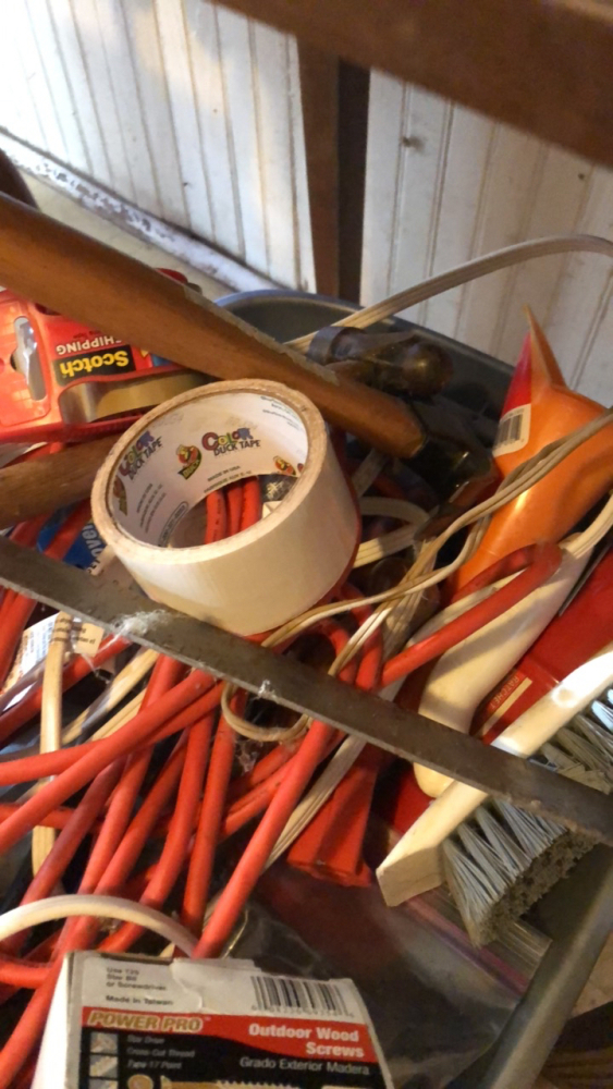 Miscellaneous handtools with extension, cords, screwdrivers, hammers