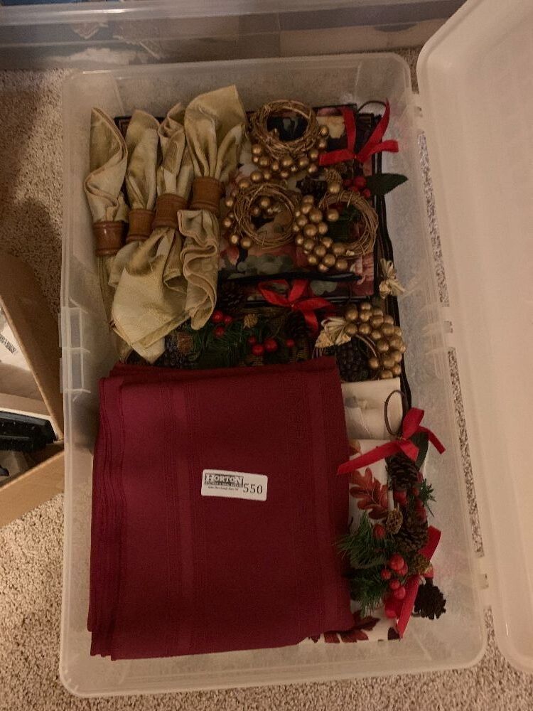 Contents of Closet, Totes & Contents