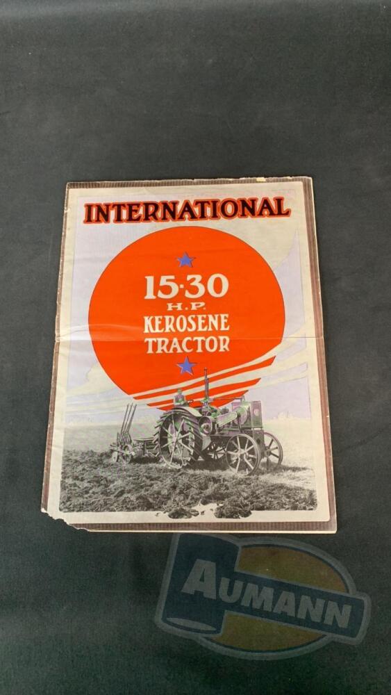 International 15-30 Kerosene Tractor Foldout Sales Booklet