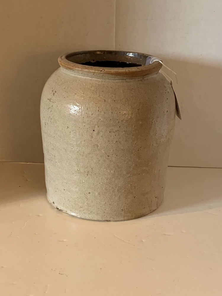 ANTIQUE STONEWARE JUG 8 1/2" TALL - LR