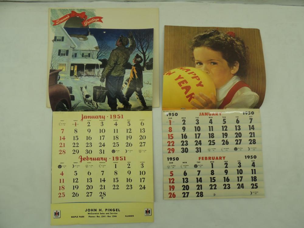 (2)1950's International Harvester calendars Aumann Auctions, Inc.