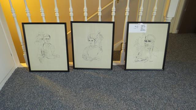 Framed drawings from Arkansas Methodist Hospital