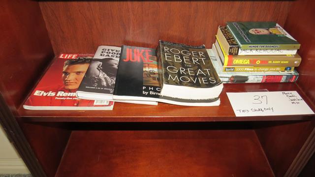Misc. books on shelf- Elvis Juke Joint, etc.