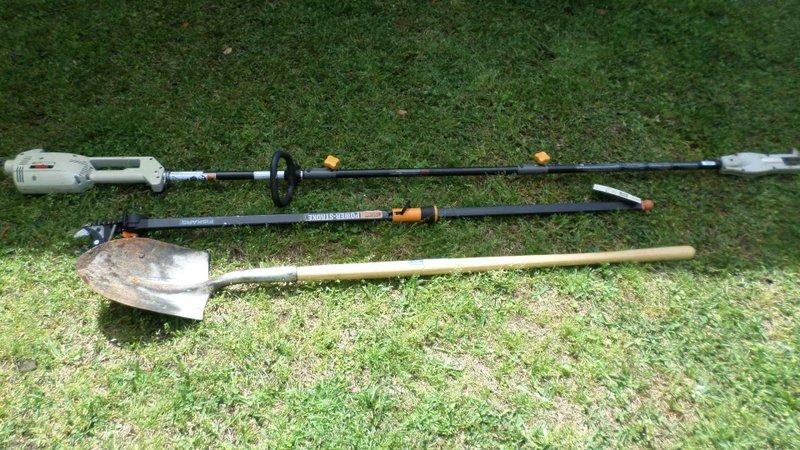 Powerstroke Fiskar Clippers/ Ryobi Trimmer Plus/ Shovel