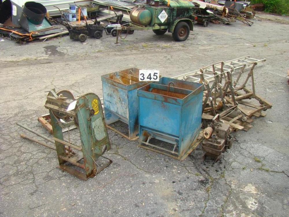 R and G 16" Power Hoist System with 4 Roller Dollies, 2 Bucket, One 16' Ladder, 2 Pulley Ladder Topp