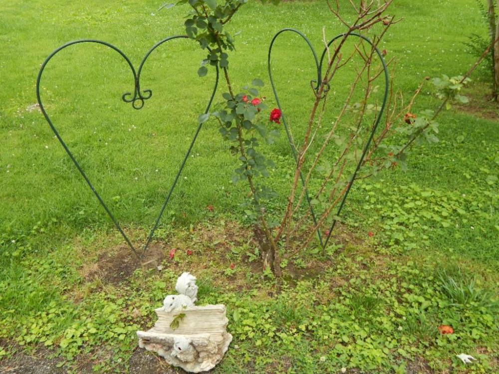 (2) Metal Heart Plant Hangers & Squirrels