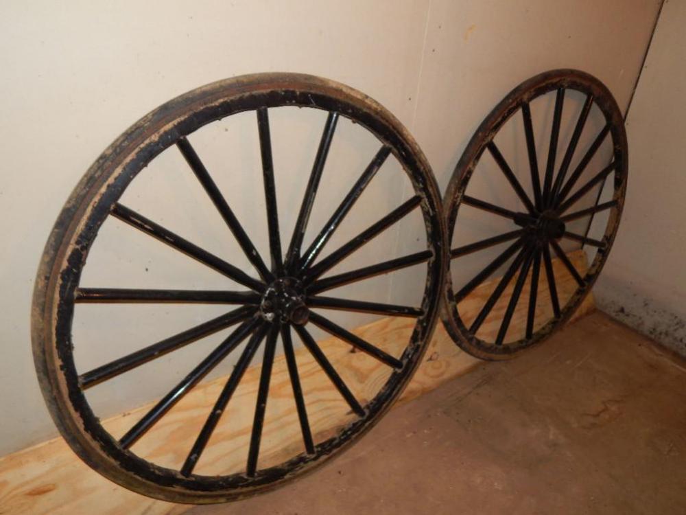 (2) Vintage Wagon Wheels
