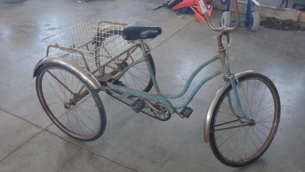 1965 Schwinn Trike With Basket