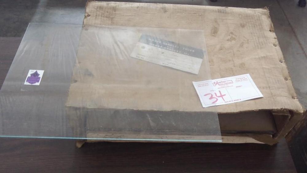 NOS 12"x16" Wavy Glass, in box, from Harrison Brothers Hardware in Huntsville, AL