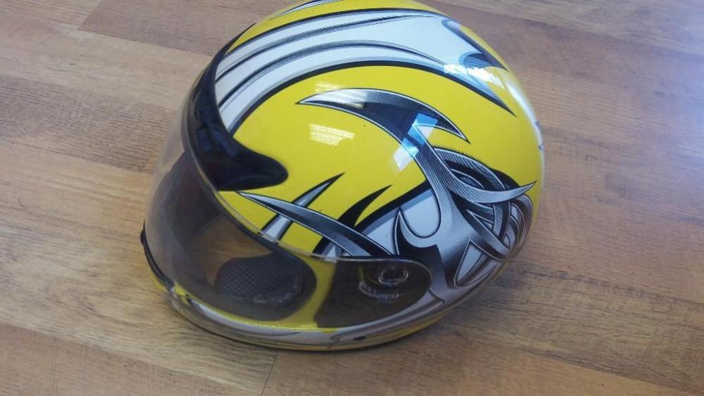 Padded yellow helmet, size small
