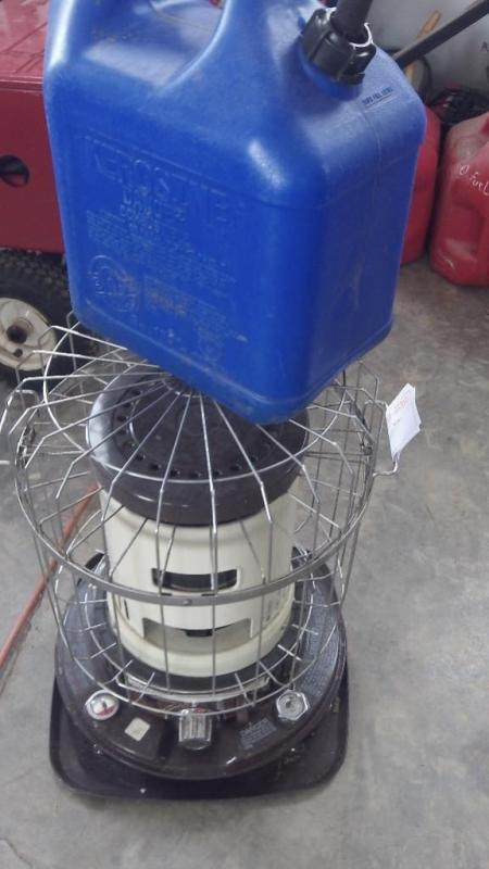 Kerosene heater & plastic jug