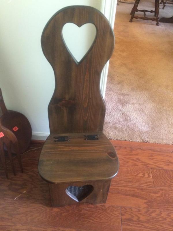 Wooden seat with storage