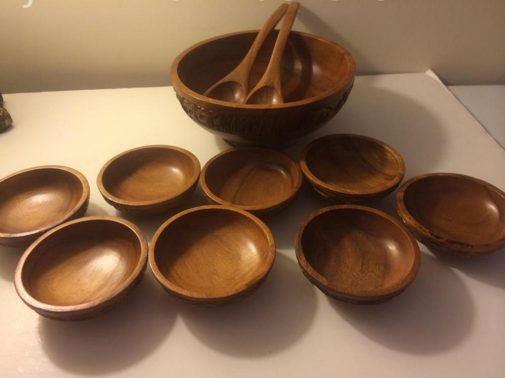 Wooden salad set