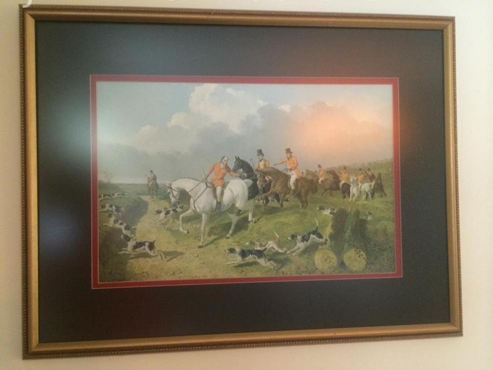 Framed foxhunt print