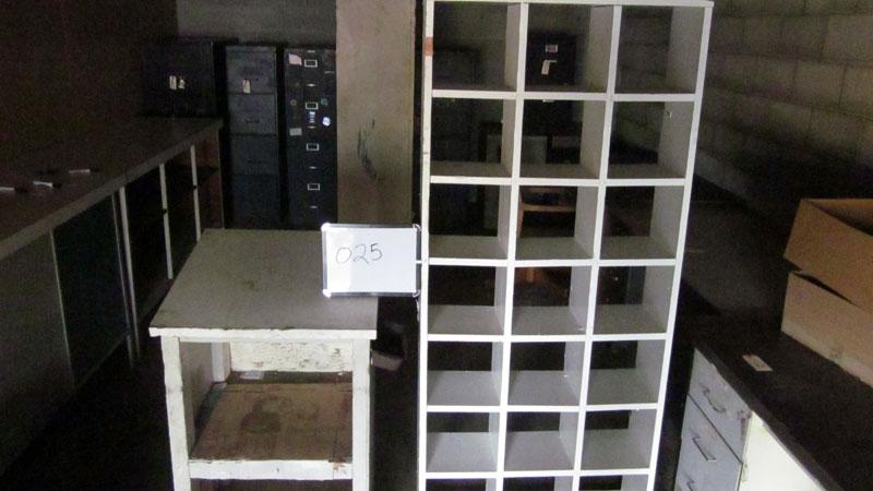Wooden Storage Cabinet & Wooden Incline Work Table with Storage