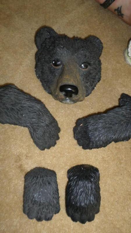 Miscellaneous Lot of Various Animal Figurines, Lamp, Boyds Bears Clock (STORAGE TOTE NOT INCLUDED)