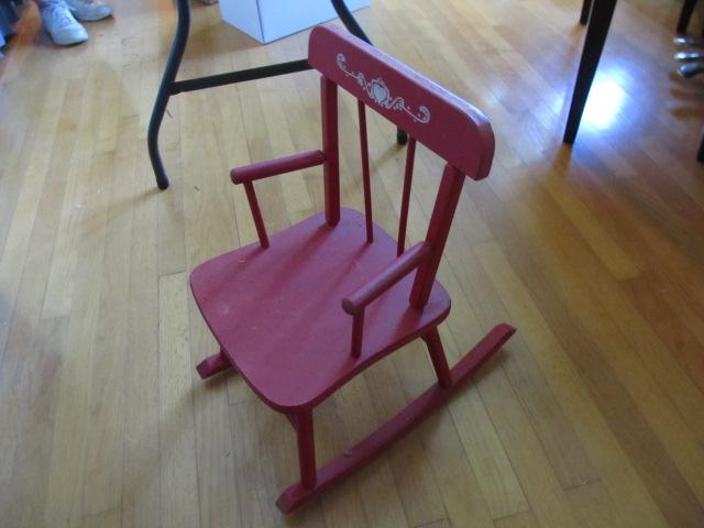 Red children's rocker
