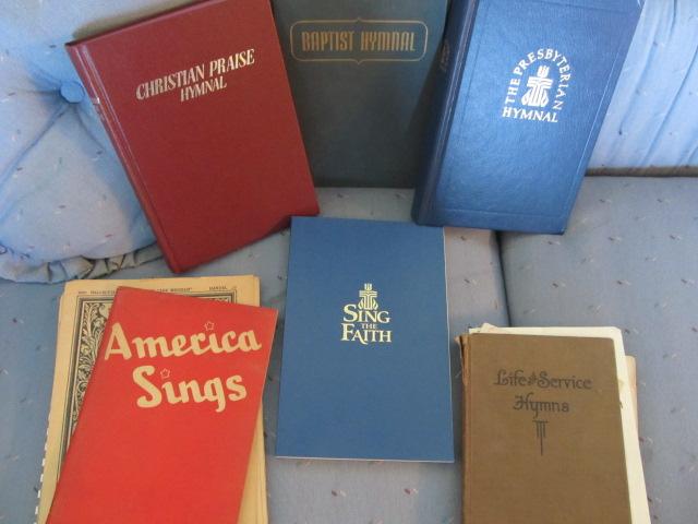 Hymnals and sheet music