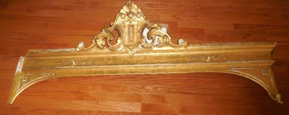 Ornate Gold Leaf Wood Cornice Board