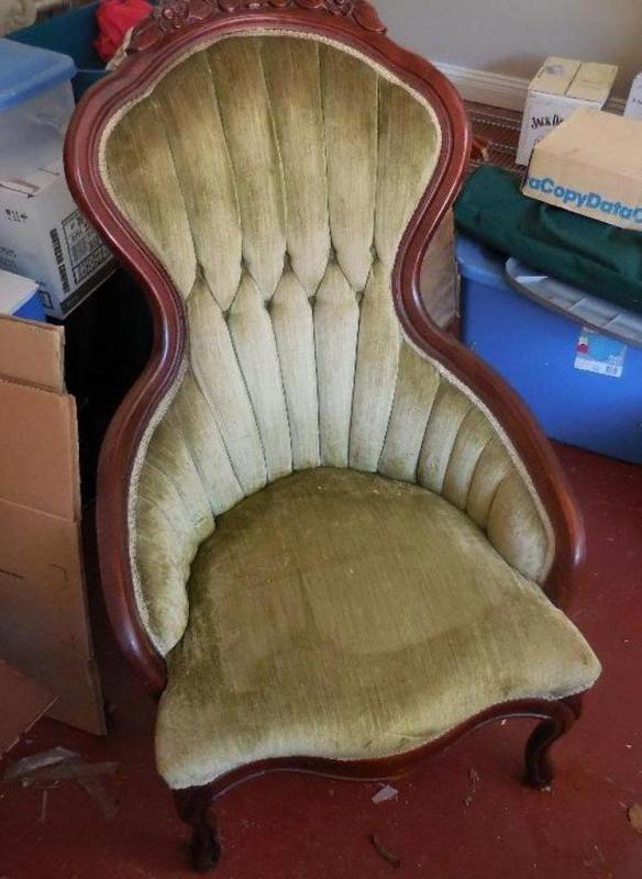 Victorian Chair; Green