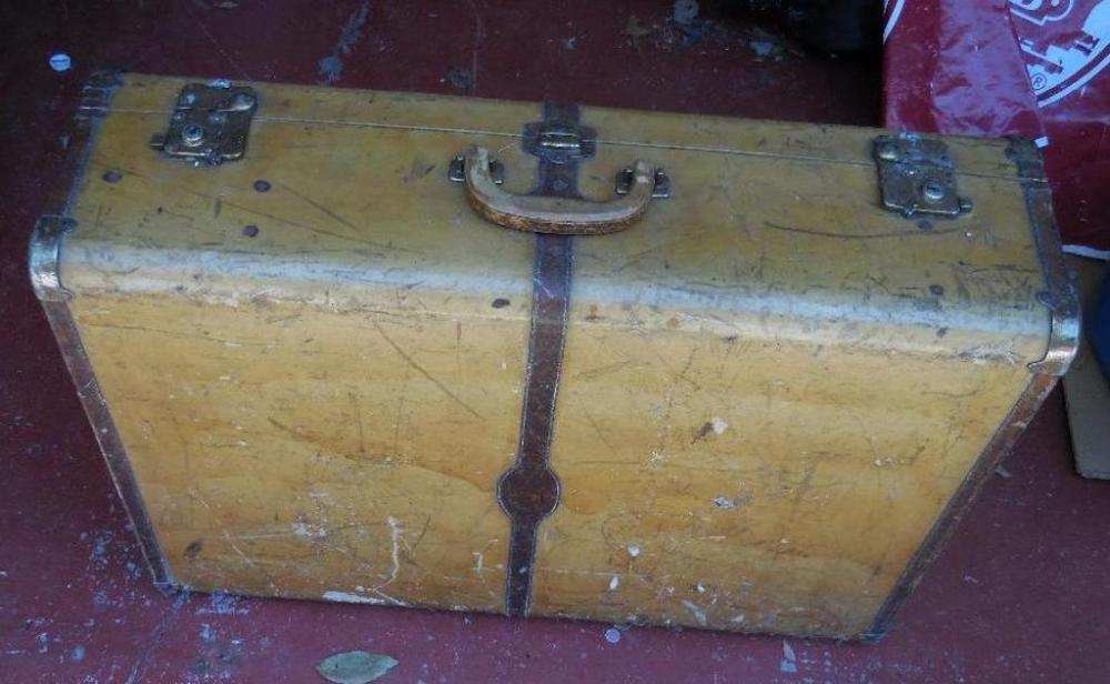 Suitcase; Large Yellow