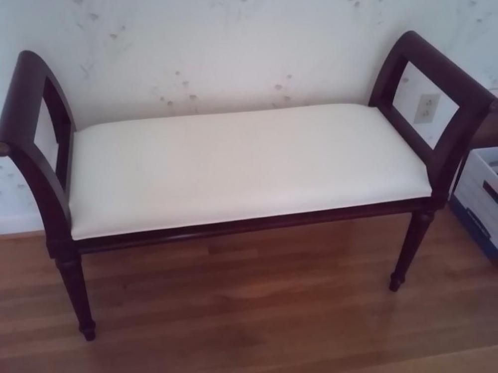 Deacon's Bench with white felt