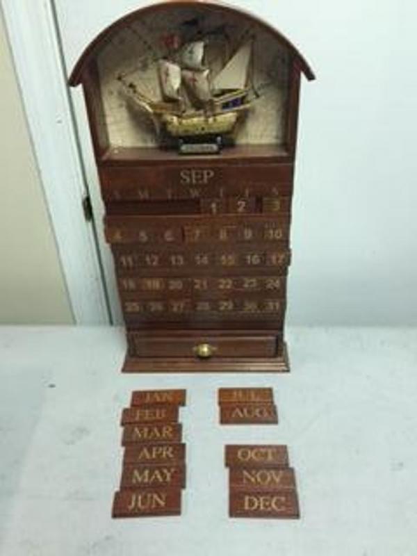 Wooden Nautical Monthly Calendar with interchangeable pieces