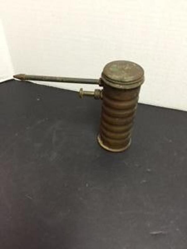 Vintage Brass Eagle Oil Can, pump cylinder