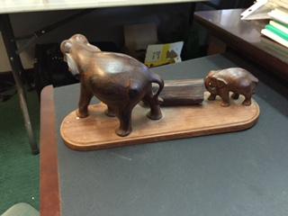 Wooden Elephant Figurine