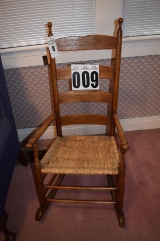 Vintage ladder back rocking chair