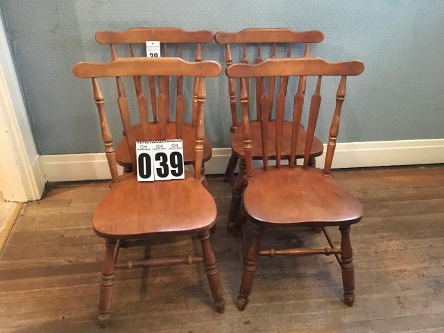 4 spindle back chairs
