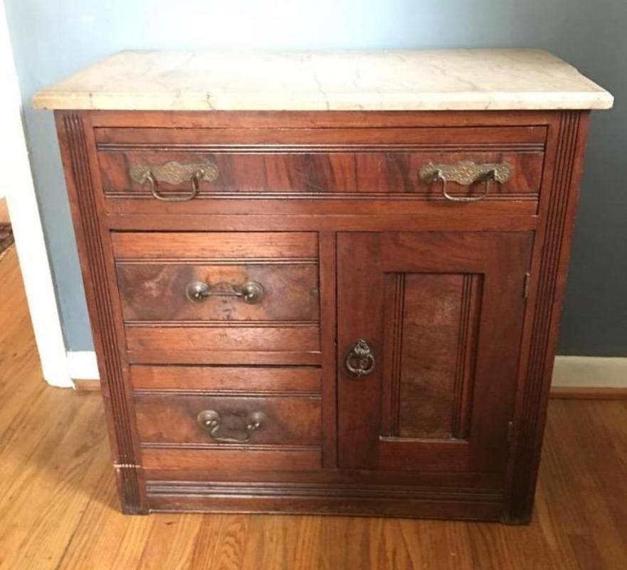 Antique Marble-Top Wash Stand