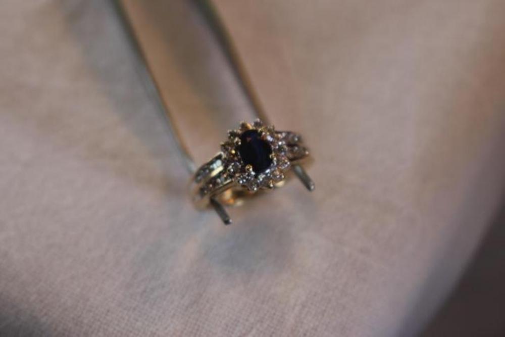 Ladies Synthetic Sapphire & Diamond Ring, Kesslers Jewelers Appraised Retail Value: $1,351.00,