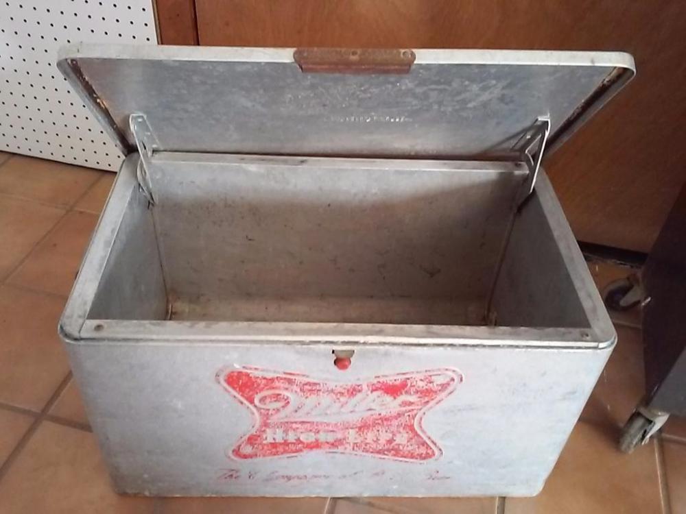 MIller Lite Vintage Metal Cooler