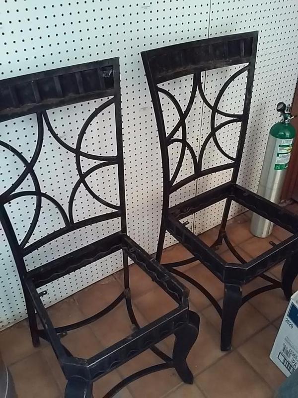 Vintage Metal Chairs- No Seats