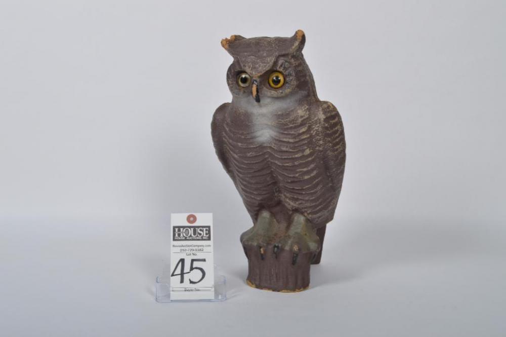 Awesome paper-mache owl made by an unknown factory.