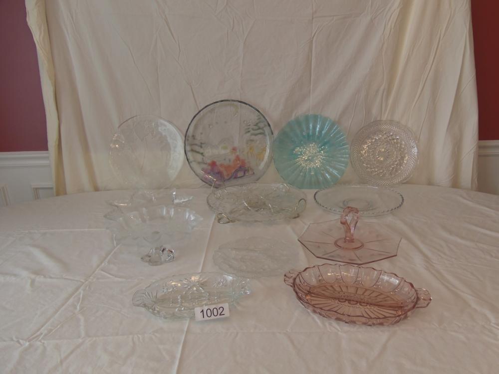 Crystal  & glass serving trays