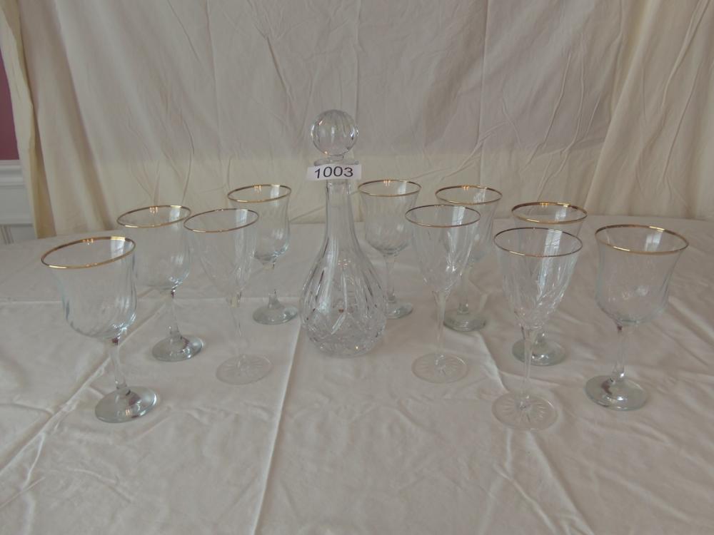 Wine decanter & stemware
