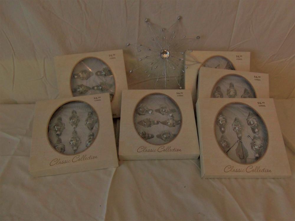 Silver Christmas tree ornaments