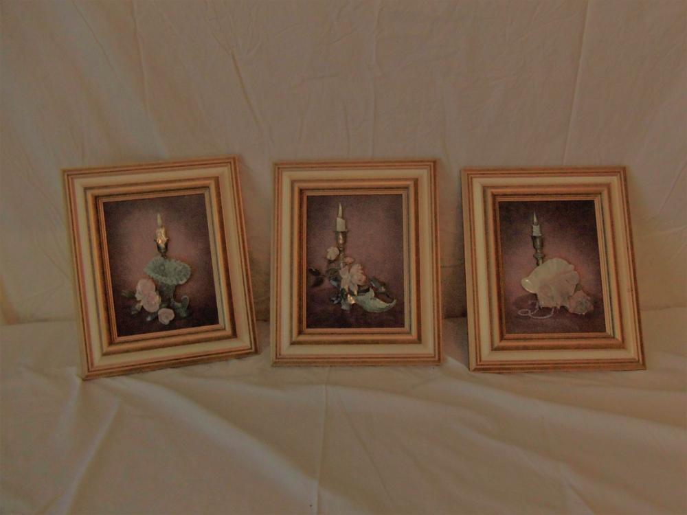 3 Victorian candle prints